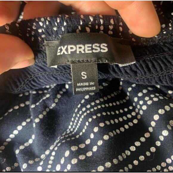 Women’s Express Black Silver Empire Waist Halter Top Cocktail Dress Size Small - Picture 7 of 10